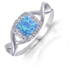 Kay Jewelers Blue and Sterling Silver Ring